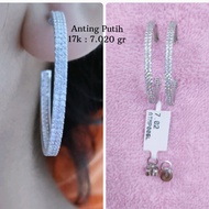 Anting Emas Putih 17K Berat 7.020 Gram