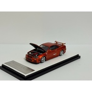 1: 64TM Nissan Nissan Nissan GTR-34 Skyline Skyline Sunset Orange Alloy Car Model Collection Gift Or