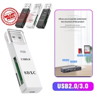Usb 3.0 Memory Card Reader Adapter 5gbps Fit For Tf/sd Card Multi-card Writer Adapter N4y8