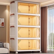 LC L50-80cm High-Capacity Transparent Storage Box Foldable Stackable Storage Cabinet Box Multi-Funct