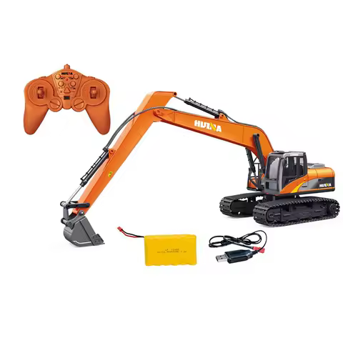 1/14 HUINA 1551 RC Excavator Truck Model Toys 2.4G TOUCAN Remote Control 400MAH Battery Gifts For Bo