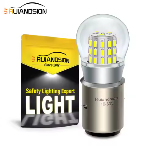 1Pcs Motorcycle Headlamp BA20D H6 H6M P15D-25-3 LED 5W High Low Lamp Bulb Motorbike Scooter Headligh