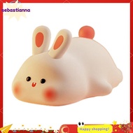 Night Light,Cute Silicone Lamp, Dimmable Light Up Bunny, Night Lamp,Rechargeable Bunny Nightlight, B