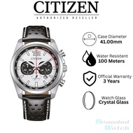 [Official Warranty] Citizen CA4640-09A Men's Eco-Drive Leather Strap Jam Tangan Lelaki Citizen Water