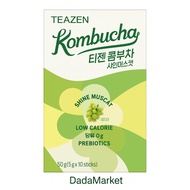 Teazen Kombucha Stick | Shine Muscat Flavor, Prebiotics + Probiotics, 0g Sugar, 15kcal