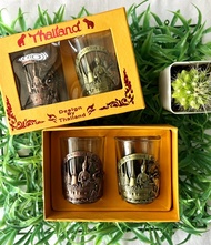 ของตกแต่งบ้าน ของฝาก ชองที่ระลึก Souvenir thailand แก้วเป๊ก แก้วช็อต Glass pek สีสันสวยงาม จัดส่งสิน