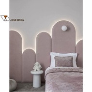 3D Headboard Multiplex Velvet Wallpaper Synthetic Leather/ –