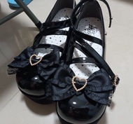 地雷系 量產 厚底鞋 高跟鞋 綿羊泡芙 黑粉蕾蕾