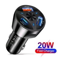 USB Car Charger 3 Port Car Plug
