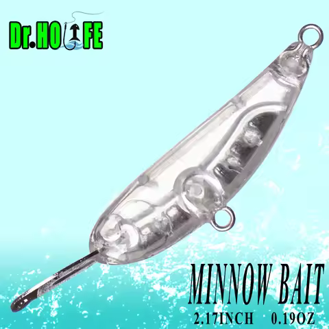 Dr.Holife 20PCS/LOT Unpainted Minnow Blanks Lure 5.5CM 5.3G Sinking Minnow Bait Artificial Hard Bait
