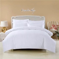 Plain White Hotel Duvet Cover / Striped + Duvet Filling 150x210cm