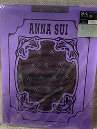 Anna Sui咖啡色帶花紋褲襪