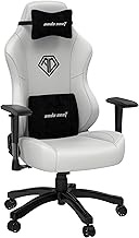 Anda Seat Phantom 3 White Leather Gaming Chair - Large Premium Ergonomic Gamer Chair for Adults &amp; Teens, Video Game Chairs, Memory Foam Neck Pillow &amp; Lumbar Back Support - Office Computer Desk Chair