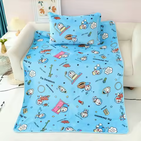 Doraemon Cartoon Blanket Kawaii Doraemon Home Textile Flannel Soft Warm Throw Blanket Bedding Sofa C