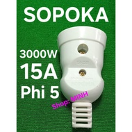 Sopoka C3000W-T 15A 3000W super load-bearing female plug - female plug (female) 5mm 5mm, female plug