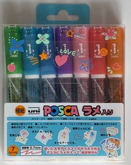 日本 三菱 Mitsubishi UNI POSCA 0.7mm閃光色系套裝
