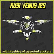 ¤ ∼ ◶ Rusi Venus 125 decals sticker, Laminated