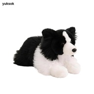 yuksok Realistic Border Collie Stuffed Animal Cuddly Border Collie Stuffed Animal