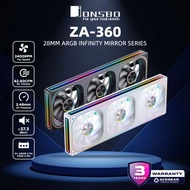JONSBO ZA-360B ARGB PWM (INFINITY Mirror 4 Side 2400RPM Case/Rad Fan)