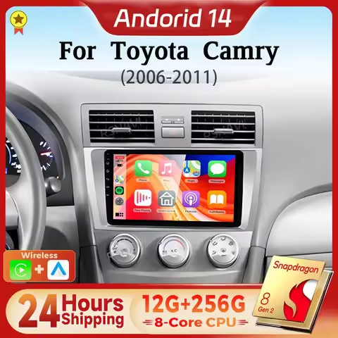 Android 14 Qualcomm Car Radio Multimedia Player For Toyota Camry 2006 - 2011 Wireless Carplay Androi