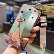 Honor X9a Phone Case Womens Full Cover Silicone Protective Shell with Lanyard Anti-Fall Compatible w