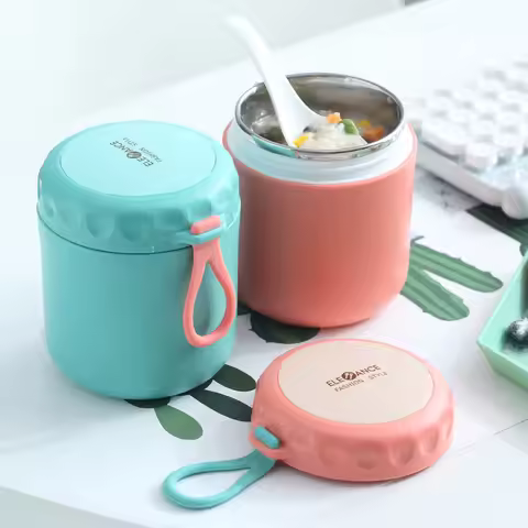 430ml Food Thermal Jar Insulated Soup Cup Thermos Containers Stainless Steel Lunch Box Thermo Keep H