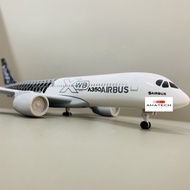AIRBUS A350 ORIGINAL METAL PLANE MODEL 20CM WITH WHEELS AND DISPLAY BASE