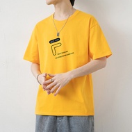 Official Store: Pure Cotton Men's Summer Loose T-Shirt - Hong Kong Style