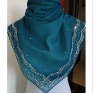 Tudung Bawal Manik Tabur Keliling 2 Layer