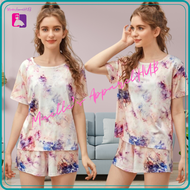 Terno Shorts and blouse for Women Terno for Girls Top and Pants Cotton Spandex Free size fits to Small - Large Spaghetti Sleepwear Nightwear Pajama Party Pantulog Pajama Sets for Christmas GIFTS Plus size  High waist walking shorts Terno Pajama for Women