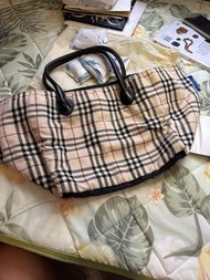 Burberry Blue Label 格紋手提包