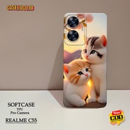 Case Realme C55hp - Latest Realme C55 Softcase - Fashion Cat Case - Realme C55 Casing - Realme C55 C