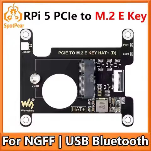 Raspberry Pi 5 PCIe To M.2 E KEY NGFF USB Bluetooth For BE200/AX210/AX200/RTL8822CE
