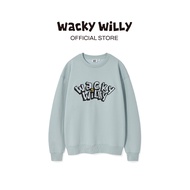 WACKY Willy Typo Graphic One-Point Sweatshirt Blue (80032SOPSWU_H5BLXX)