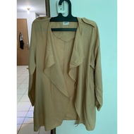 Preloved Long Outer Cardigan Gaudi Women Brown