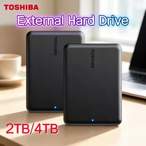 Toshiba A5 Series Small Black Portable Hard Drive High-Speed Gen1 2TB/4TB with Mac Game Resource Sto