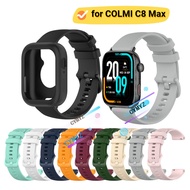 COLMI C8 Max case Screen protector COLMI C8 Max strap Silicone strap COLMI C8 Max Smart Watch strap 