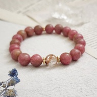 草莓摩卡 薔薇輝/紅膠花天然石手鍊