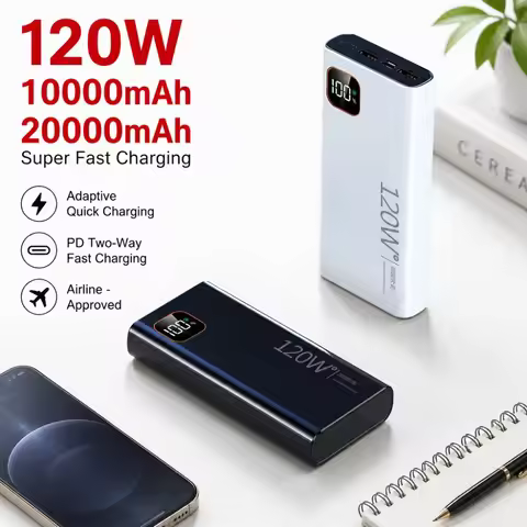 120W 80000mAh Power Bank Fast Charging PD QC LED Display for Xiaomi/Samsung/iPhone Travel (50000/300