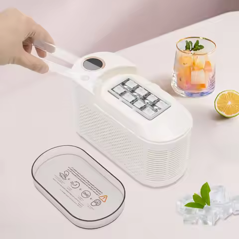 Mini Countertop Ice Maker Office Camping 12V Car Cube ice Automatic Ice Making Box 120W