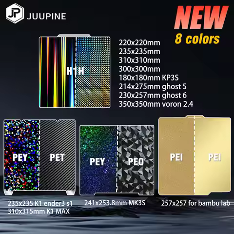 Juupine Pey Build Plate Pei Sheet 235x235 Magnetic Peo Sheet 310 220 257x257 Built Plate For K1 Crea