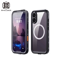 Shellbox for iPhone 17/17air/17ProMax/17Pro Clear Case with MagSafe Waterproof Phone Case