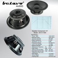 SPEAKER BETAVO 15 INCH BETAVO B15 V1580 B 15V 1580 ORIGINAL 15 INCH PROFESIONAL AUDIO