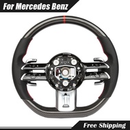 Carbon Fibre Car Sports Steering Wheel for Mercedes Benz AMG Class W204 W205 W212 W213 W221 W222 W17