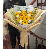 Graduation sunflower bouquet, scented wax flowers, Happy graduation, ABee gift, Hanoi 1-3 hours|