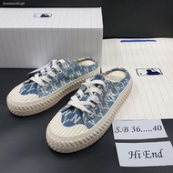 จัดส่งเฉพาะจุด จัดส่งในกรุงเทพฯรองเท้า  MLB Play Ball Origin Mule York Yankees Shoes สินค้าพร้อมกล่อ