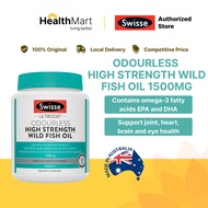 [SG] Swisse Odourless High Strength Wild Fish Oil, 1500mg 400 Capsules/ 4 x Fish Oil Concentrate/ Co