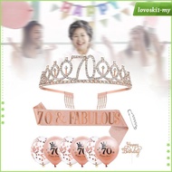 [LovoskibcMY] Birthday Girl Sash 70TH Birthday Gifts for Her 70TH Birthday Decoration