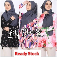 Sabella Blouse Muslimah Ironless | Baju Blause Wanita Muslimah Ready Stock Lily