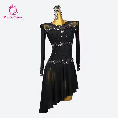 New Latin Dance Dress Girls Party Costume Women's Elegant Suit 2026 Line Cabaret Parties Sports Even